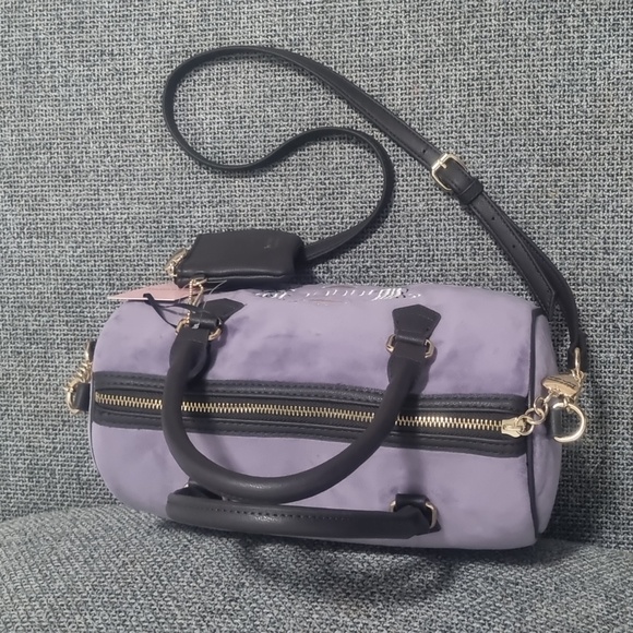JUICY COUTURE Heritage Satchel in Dusty Violet/Chocolate - Picture 10 of 16